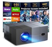 [Messa a fuoco elettrica] Proiettore WiFi e Bluetooth, proiettore nativo 1080P 20000LM con visualizzazione, proiettore intelligente portatile di film YOWHICK 4K, compatibile con telefono/TV Stick