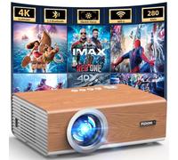 [Messa a fuoco elettrica/supporto 4K] Proiettore con WiFi 6 e Bluetooth 5.4, evidenzia il proiettore nativo 1080P per esterni, FUDONI Home Theater Auto 6D Keystone e schermo max 300", per iOS/Android