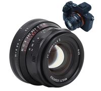 Messa a Fuoco Manuale Full Frame da 35 Mm F1.4 Ampia Apertura II con Rivestimento Ottico a 7 Strati per Fotocamera con Attacco E per A7, A7II, A7R, A7RII, X-3, NEX-3N (BLACK)