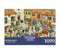 Messa domenicale sovrappessante nel Villaggio della Toscana Puzzle in Legno Impermeabile DIY Puzzles Da 1000 Pezzi Regali Per Adulti Impossibili Giochi Di Impegnativi