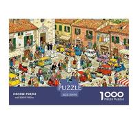 Messa domenicale sovrappessante nel Villaggio della Toscana Puzzle in Legno Impermeabile DIY Puzzles Da 1000 Pezzi Per Adulti Colorati Giochi Di Impegnativi