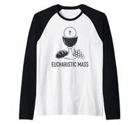 Messa Eucaristica Calice Ospite Comunione Cattolica Maglia con Maniche Raglan