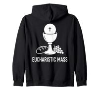 Messa Eucaristica Calice Santa Comunione Felpa con Cappuccio