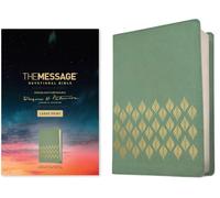 Message Devotional Bible, Large Print (Leather-Look, Sage Green Harvest), The