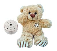 Message in a Bear - 25cm Brown Cuddles Recordable Gift Bear - Record a 20 second personal message and send in a bear by Splodge Teddy Parties
