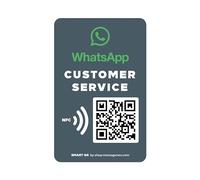 MESSAGENES | Adesivo Whatsapp QR e NFC Personalizzabile Ricezione | 1 Pezzo Adesivo Dimensioni Scheda NFC Riutilizzabile | Collega i tuoi clienti con Whatsapp | Soluzione per ricevimenti