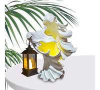 Messaggero dell'Inferno con Lanterna - Decorazione di Statua del Fantasma Spaventoso in Resina LED Vintage,Lanterne spaventose di decorazioni di Halloween per la casa fuori del cortile, prato,