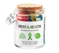 Messaggi Di Affermazione Di Salute Mentale - Vaso Di Messaggi Di Ispirazione | Bottiglia Di Supporto Emotivo Incoraggiante Ogni giorno | Collezione Di Carte Di Citazioni Positive Per Piccole