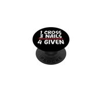 Messaggio biblico cristiano 1 croce 3 chiodi 4 dato cristiano PopSockets PopGrip Adesivo