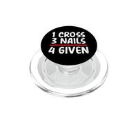 Messaggio biblico cristiano 1 croce 3 chiodi 4 dato cristiano PopSockets PopGrip per MagSafe