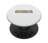 Messaggio di consulente colorato con stampa a pois dalmata PopSockets PopGrip Adesivo
