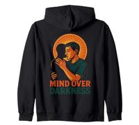 Messaggio ispiratore Mind Over Darkness Felpa con Cappuccio
