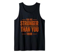 Messaggio ispiratore "You Are Stronger Than You Think" Canotta