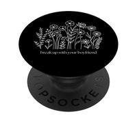 Messaggio segreto divertente fiori rompere con il tuo ragazzo PopSockets PopGrip Adesivo