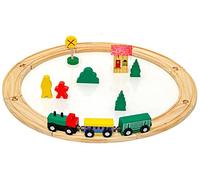 messefix Ferrovia in Legno da 20 Pezzi - Treno Giocattolo con Binari da 1 m