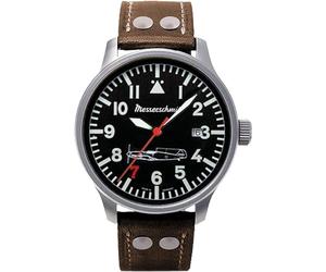 Messerschmitt 109-42R7 （水牛皮表带） - Orologio da polso, uomo, colore: marrone