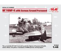 Messerschmitt Bf 109F-4 with German Ground Personnel 1:48 ICM48805 - icm modelli