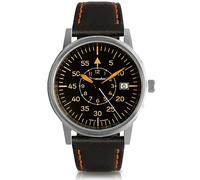 Messerschmitt Orologio da pilota unisex nero/arancione ME-385OPL, cinghia