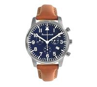 Messerschmitt ME-4544P-L - Orologio da aviatore, cronografo da uomo, colore: Marrone/Blu