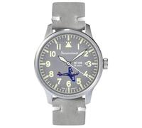 Messerschmitt ME42CH-M Orologio da uomo - Eleganza e precisione - Quadrante laccato grigio in combinazione con cassa in acciaio inox satinato - Ø 42 mm - Cinturino in pelle - Made in Germany, argento