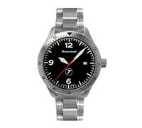 Messerschmitt Orologio da aviatore da uomo in acciaio/nero ME-98152MB, Bracciale