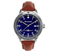 Messerschmitt Orologio da uomo in pelle marrone/blu ME-108DR-L