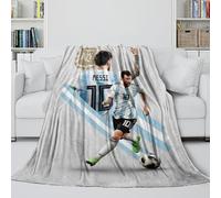 Messi Coperta Accogliente - Calcio La Memorabile Coperta Per Bambini Acquistata Da Genitori/nonni - Regalo Compleanno Per Figlio/figlia/nipote/nipotina 50x60inch(127x152cm)