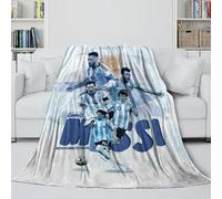 Messi Coperta Soffice - Calcio Coltre Regalo Compleanno Per Figlio/figlia/nipote/nipotina/amico - Coltre Accogliente Come Un Abbraccio in Una Coperta 80x90inch(200x230cm)