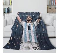 Messi Coperta Soffice - Calcio Coltre Regalo Compleanno Per Figlio/figlia/nipote/nipotina/amico - Coltre Accogliente Come Un Abbraccio in Una Coperta 60x80inch(150x200cm)
