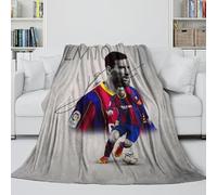 Messi Coperta Stampata 3D - Calcio Coltre Morbida Regalo Compleanno Per Figlio/figlia/nipote/nipotina/amico - Divano Letto Ufficio Viaggi Decor 60x80inch(150x200cm)
