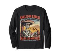 Messicana Granjero Día de Los Muertos Maglia a Manica