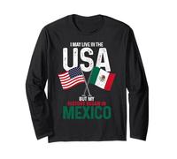 Messicano Americano La Mia Storia Iniziata In Messico Orgoglio Vintage Maglia a Manica