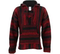 Messicano Baja Felpa Cappuccio Jerga Tappeto Maglione Siesta Surf Hippy Baha