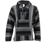 Messicano Baja Felpa Cappuccio Jerga Tappeto Maglione Siesta Surf Hippy Baha