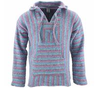 Messicano Baja Jerga Felpa con Cappuccio Siesta Surf Hippy Droga Tappeto Morbido