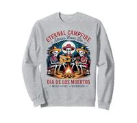 Messicano Campfire Sugar Skull Skeleton Día de los Muertos Felpa