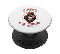 Messicano Cuore Giorno dei Morti - Love Lives On PopSockets PopGrip Adesivo