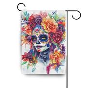 Messicano Day Of Dead Bella Signora bandiere all'aperto banner cortile di natale per la decorazione del cortile 28x40 doppia faccia