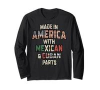 Messicano E Cubano Made in America Mix Heritage Vintage Maglia a Manica