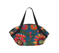 Messicano Folk Art Boho Stampa Pieghevole Camping Bag Duffle Bag Borsa Da Viaggio Impermeabile Materasso Da Campeggio Per Parco Esterno Spiaggia