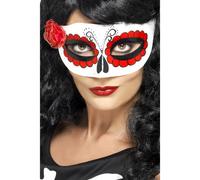 Messicano Giorno Dei Morti Maschera Senorita Zucchero Teschio Accessorio Costume