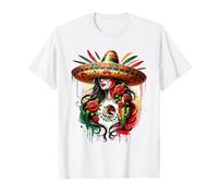 Messicano, Signora, Bandiera Messicana, ispanica, Siesta, Orgoglio Donna Maglietta