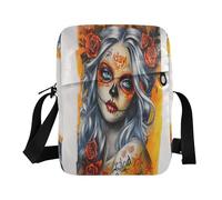 Messicano Sugar Skull Girl1 borse messenger borsa a tracolla borsa a tracolla regolabile per sport all'aria aperta scuola