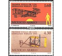 Messico 1617-1618 (Completa Edizione) MNH ** MNH 1978 1. Motorflug Fratelli Wright (Francobolli per i Collezionisti) Aerei/Palloncini/Zeppelin/Aviazione