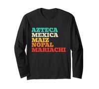 Messico Azteca Mexica Maiz Nopal Mariachi Maglia a Manica