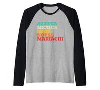 Messico Azteca Mexica Maiz Nopal Mariachi Maglia con Maniche Raglan