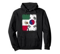 Messico Corea del Sud Mezza Bandiera Messicano Corea del Sud Pat Felpa con Cappuccio