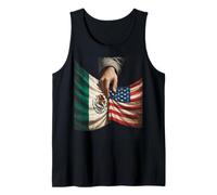 Messico E USA unità Dicendo Tenendo Bandiere Insieme Orgoglio Canotta