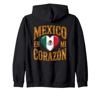 Messico en Mi Corazon Orgoglio Messicano Felpa con Cappuccio