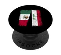 Messico Iraq Mezza Bandiera Messico Iraq Maglia Irachena PopSockets PopGrip Adesivo